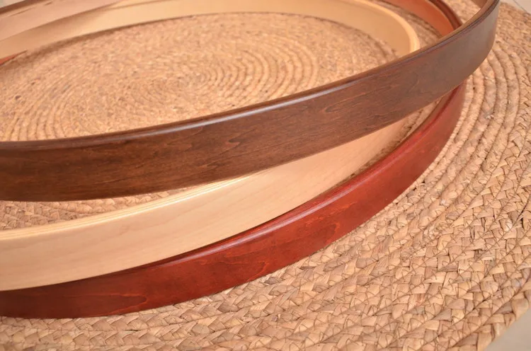 Wholesale Solid Wood Round Picture Frame Natural Texture Cross Stitch Wall Hanging Customize Poster Round Picture Photo Frame