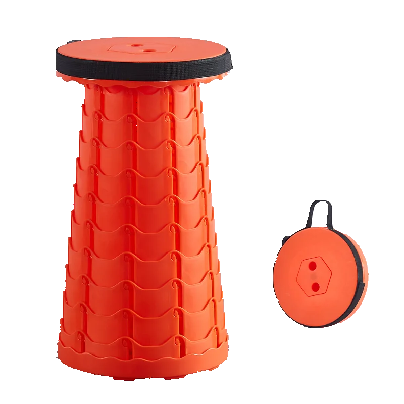 travel camping picnic outdoor stool telescopic folding stool  plastic portable height adjustable stool