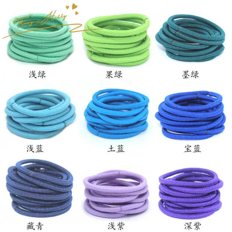 Korean Style Hair Rings 4mm Superior High Hair Elastic Band for Girls Hair Decoration Kids Party or Daily Life