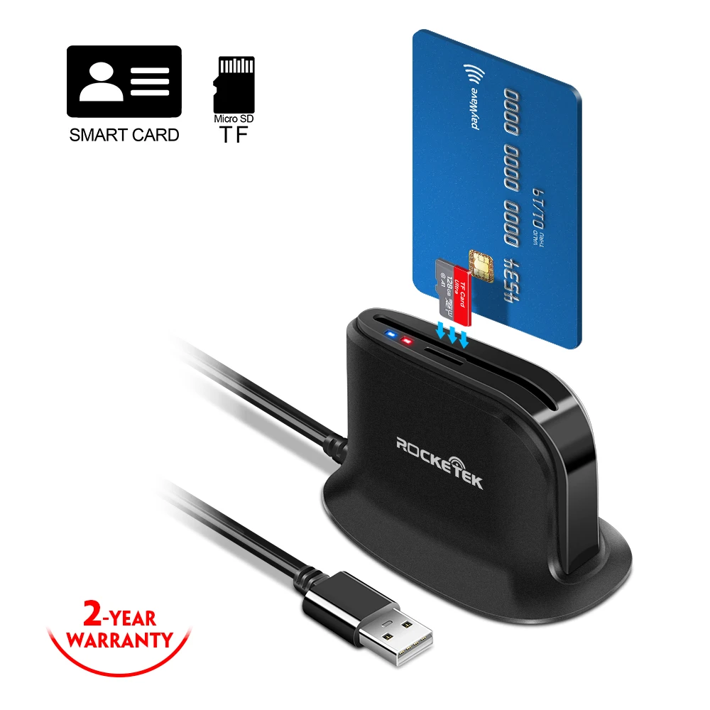 
 Rocketek поддерживает EMV USB тип A IC Card ISO/IEC7816 1 iso 7816 устройство для чтения смарт карт   (62562386414)