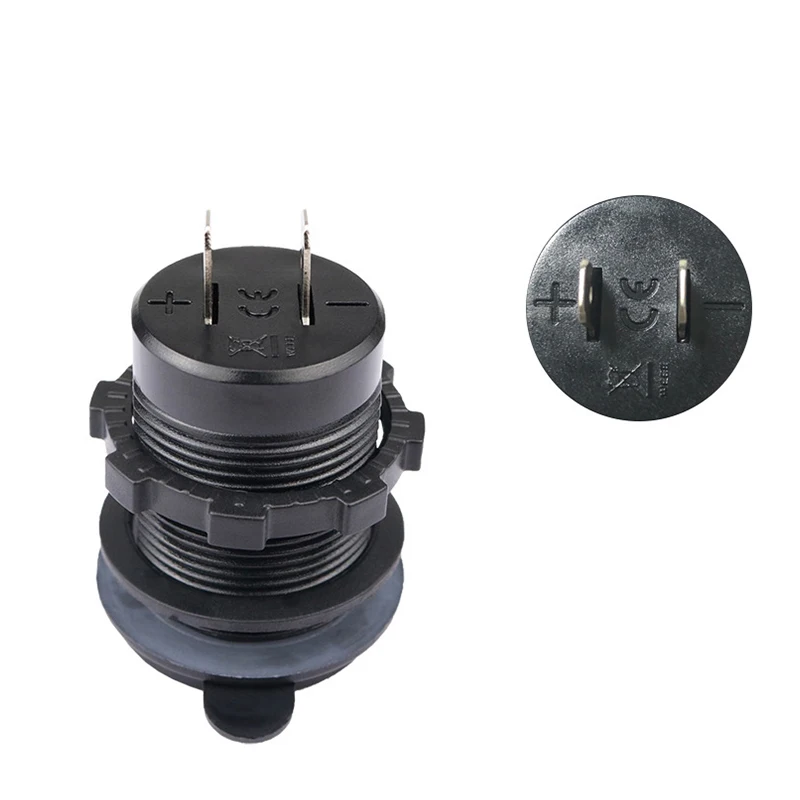 Car Charger USB Socket Waterproof RV Round Socket Dual USB QC3.0 With Touch Switch Charger 12v USB Socket