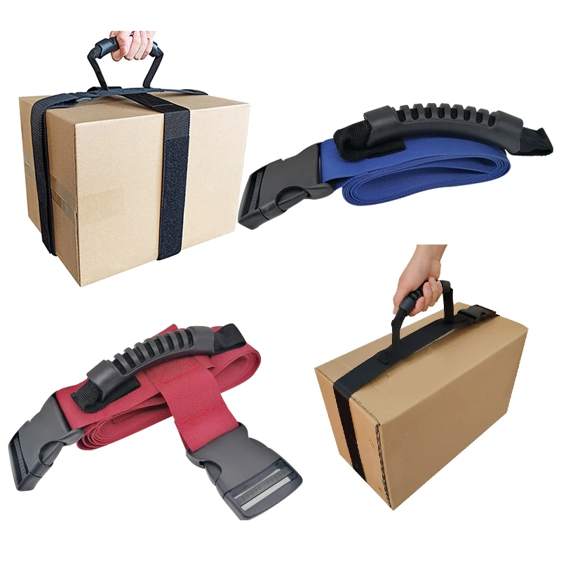Durable Self-Adhesive Portable Storage Strap Suitcase Strap with Carry Handle for Goods