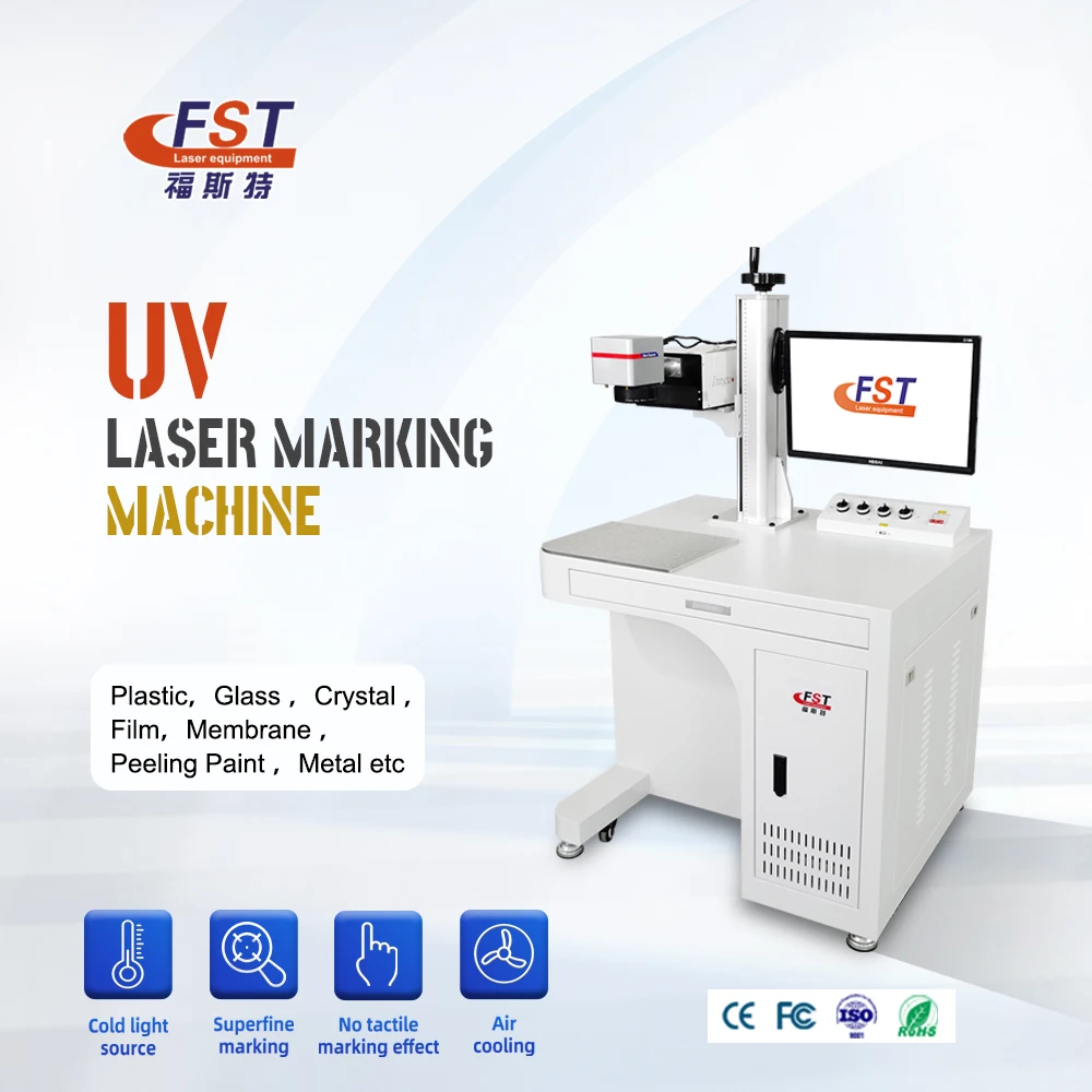 Factory sale laser marker 3W 5W 8w 10W 355nm source UV laser cutting machine Laser Marking Machine for glass plastic price