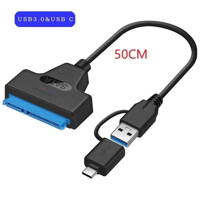 USB 3.0 To SATA Adapter 22PIN HDD Cable 7+15pin SATA For 2.5inch HDD/SSD Converter USB 3.0 to Sata III Cable