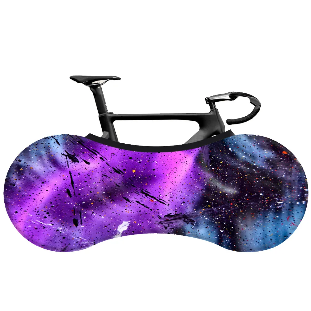 Bike Protector Cover Elastic Stretch Anti-dust Bike Wheels Cover Full Color Printing Scratch-proof Bicycle Cover