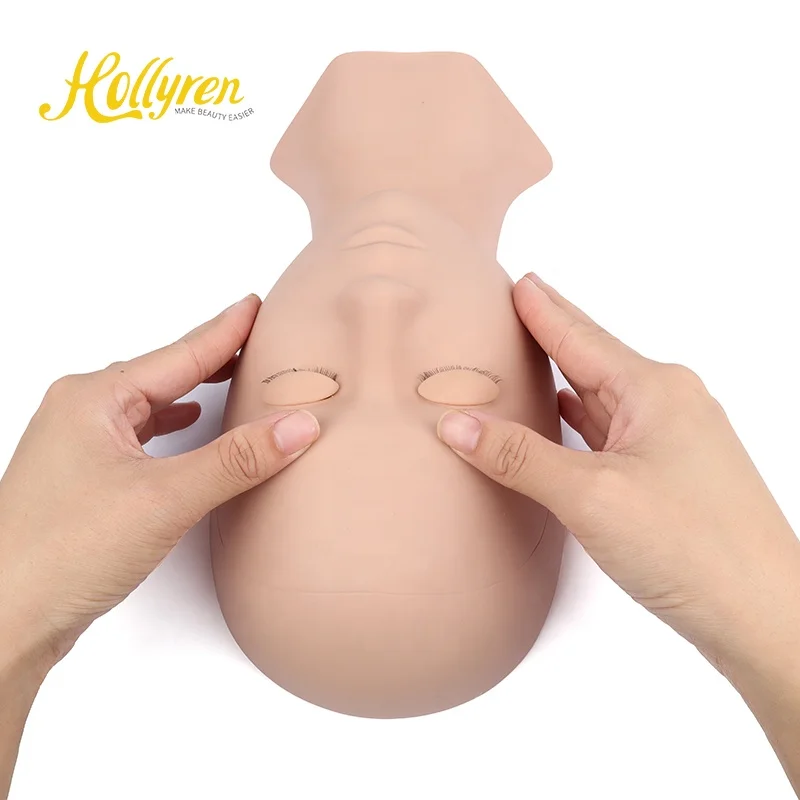 Оптовая продажа, новый манекен ресниц Hollyren, веки для тренировок, 3 Цвета в наличии, голова манекена для тренировки ресниц