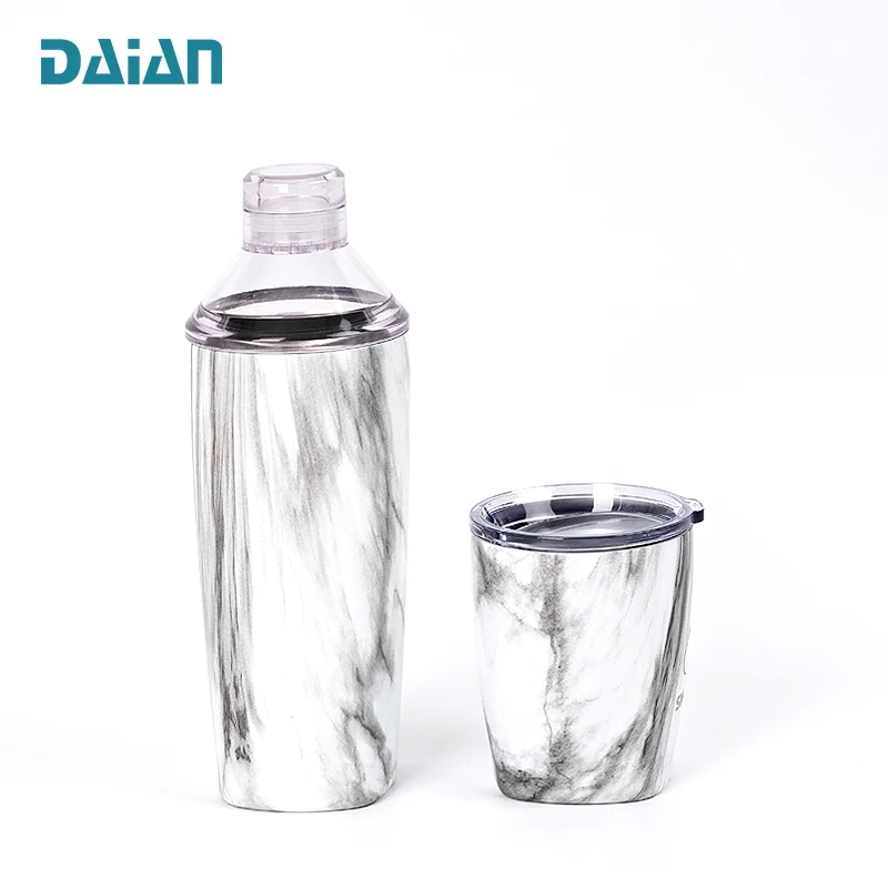 New Design Cute Pink Stainless Steel Wine Bottle Chiller Slim Cocktail Shaker 20OZ