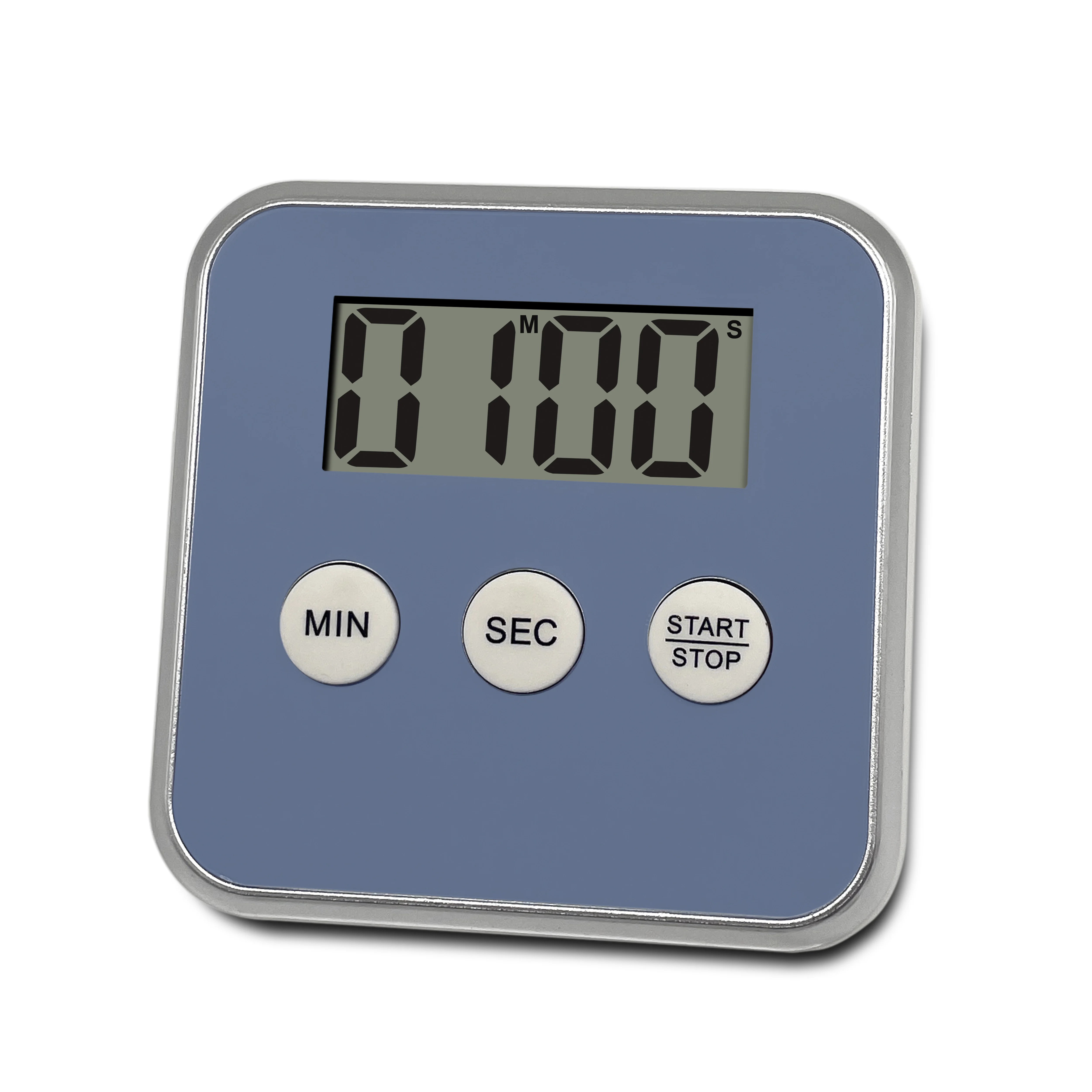 Digital Kitchen Alarm Count Down Timer with Clock Magnetic LCD Large Display Black