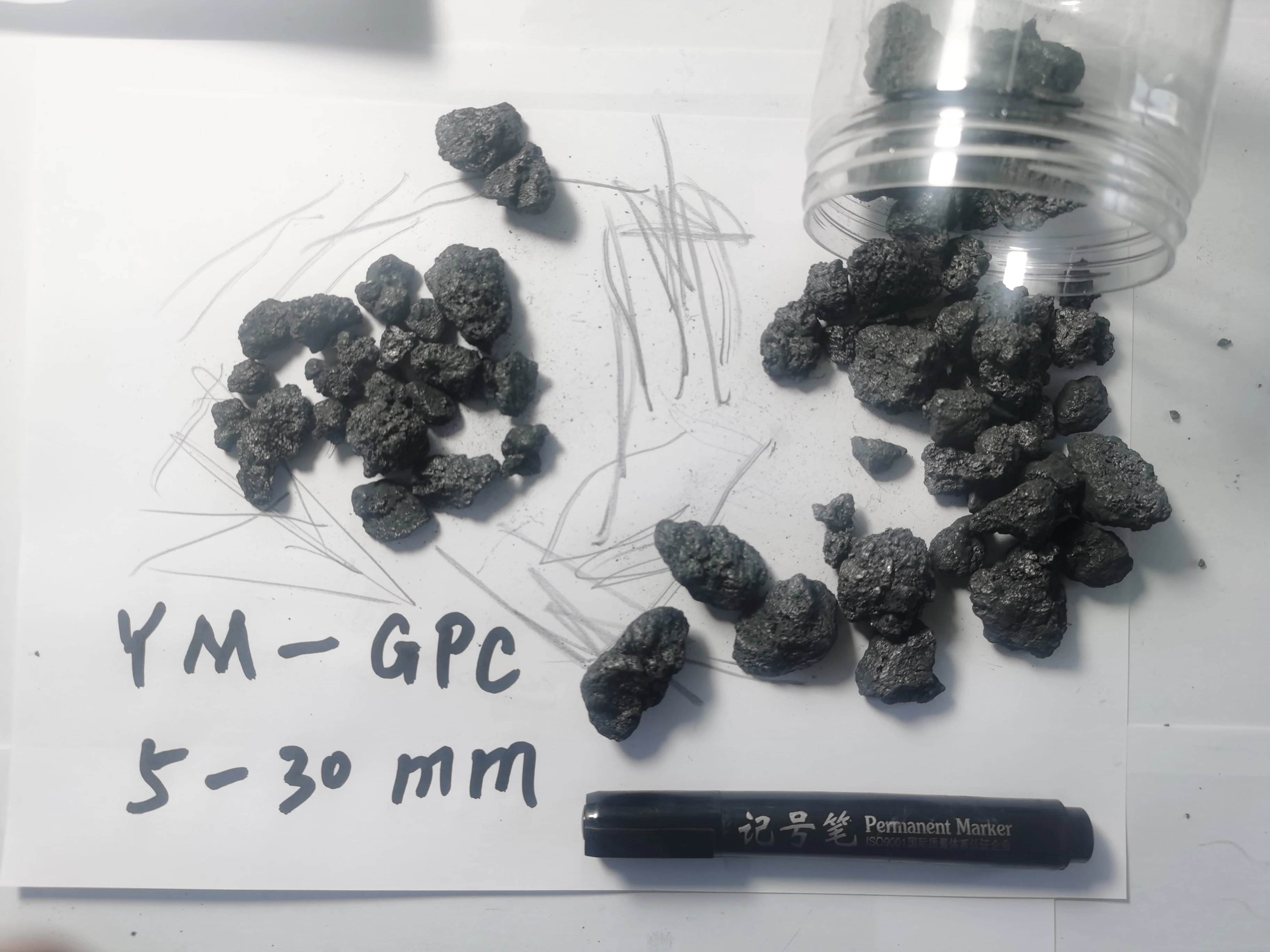 0.1% Sulphur Recarburizer SGPC Semi Graphite Petroleum Coke Synthetic Graphite