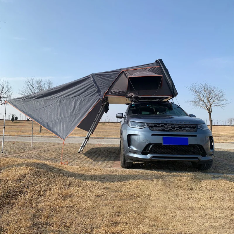 China Manufacturer Universal Car Top Tent 4*4 SUV off-road Rooftop Tent ABS Shell 3-4 Persons for Wrangler Pajero F150