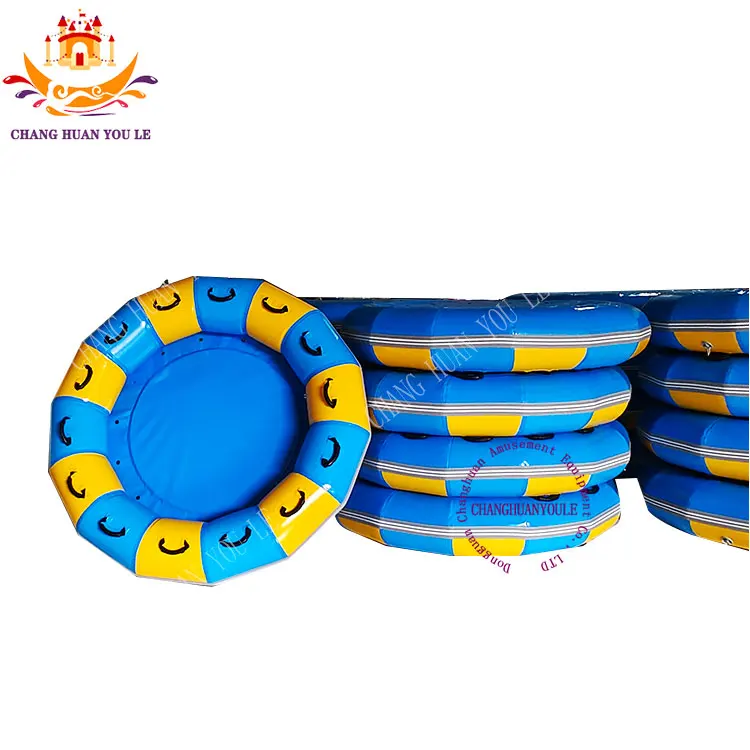 Customized Inflatable Waterpark Family Slide Round Tube Boat Floating Raft For 3 4 5 6 Person