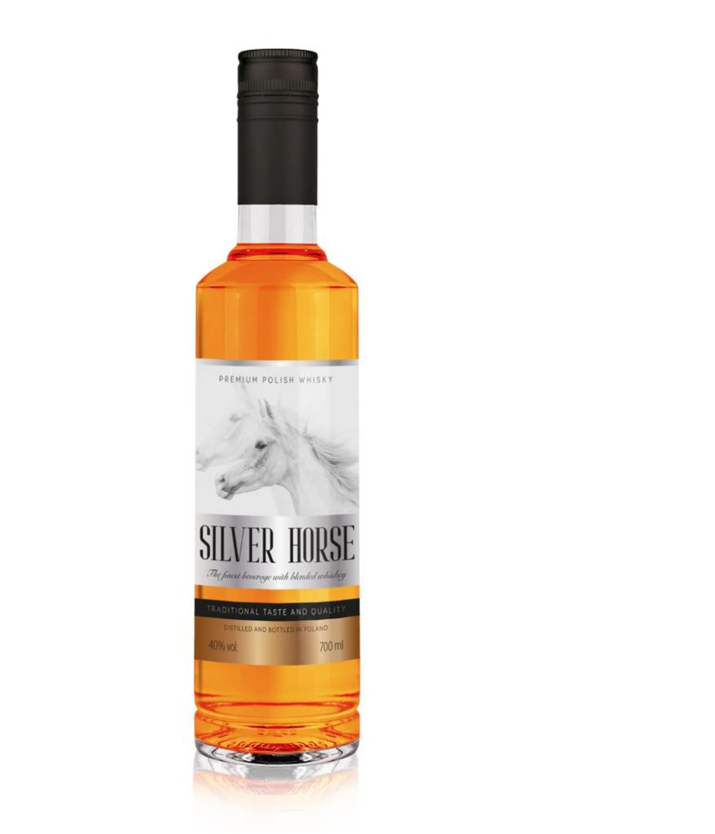 Wholesale Silver Horse Whiskey 700ml custom logo bottle  alcoholic beverage pure whiskey manufacturers
