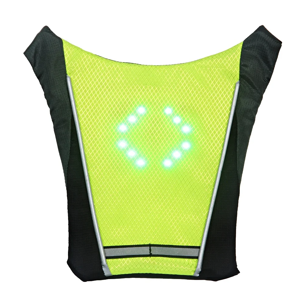 LED turn signal light bike cycling backpack for outdoor night sports 18cm amber led turn signal lights black safety vest