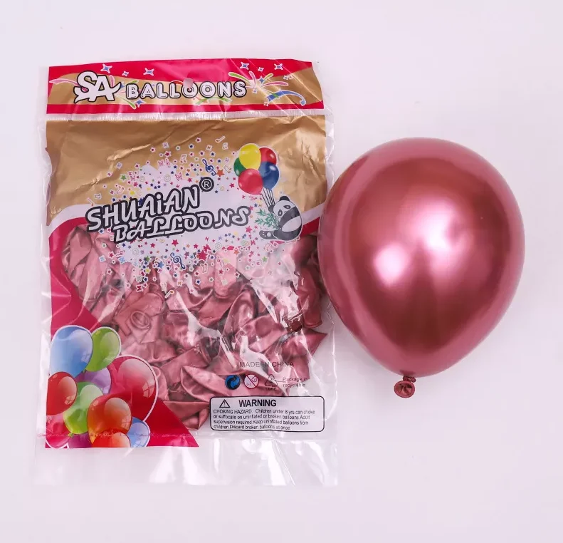 10 12 Inch Pure Chrome Balloon Latex Balloon Metal Ball for Wedding Party Birthday Decoration Balloon