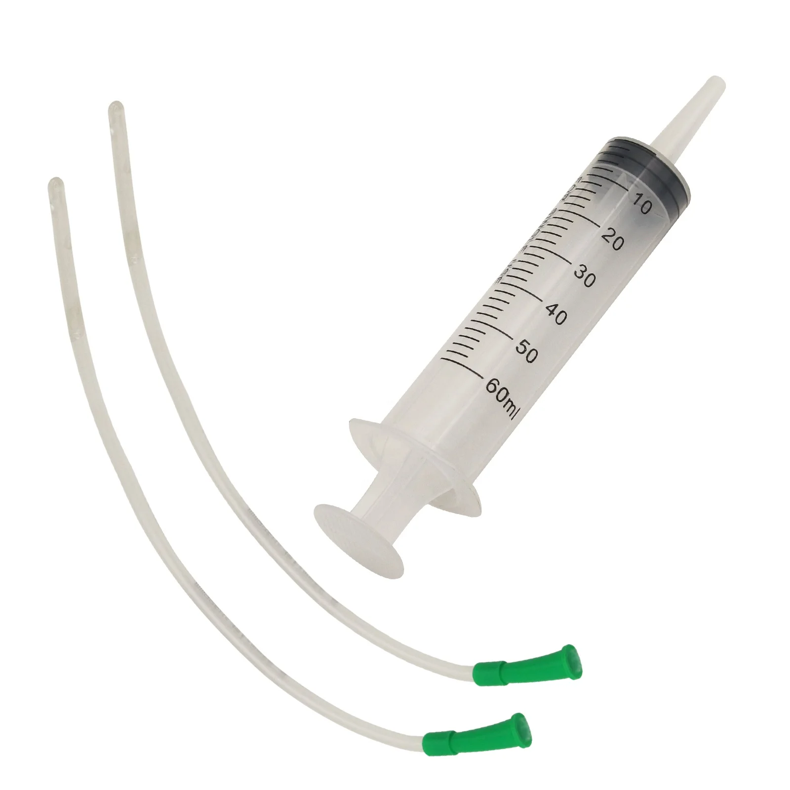 2 Tube (16 FR) 1 Syringe 60ml Reusable Drench Syringe Feeding Kit Bird Feed for Dog Sheep Piglet Rabbit Lamb Goat Feeding