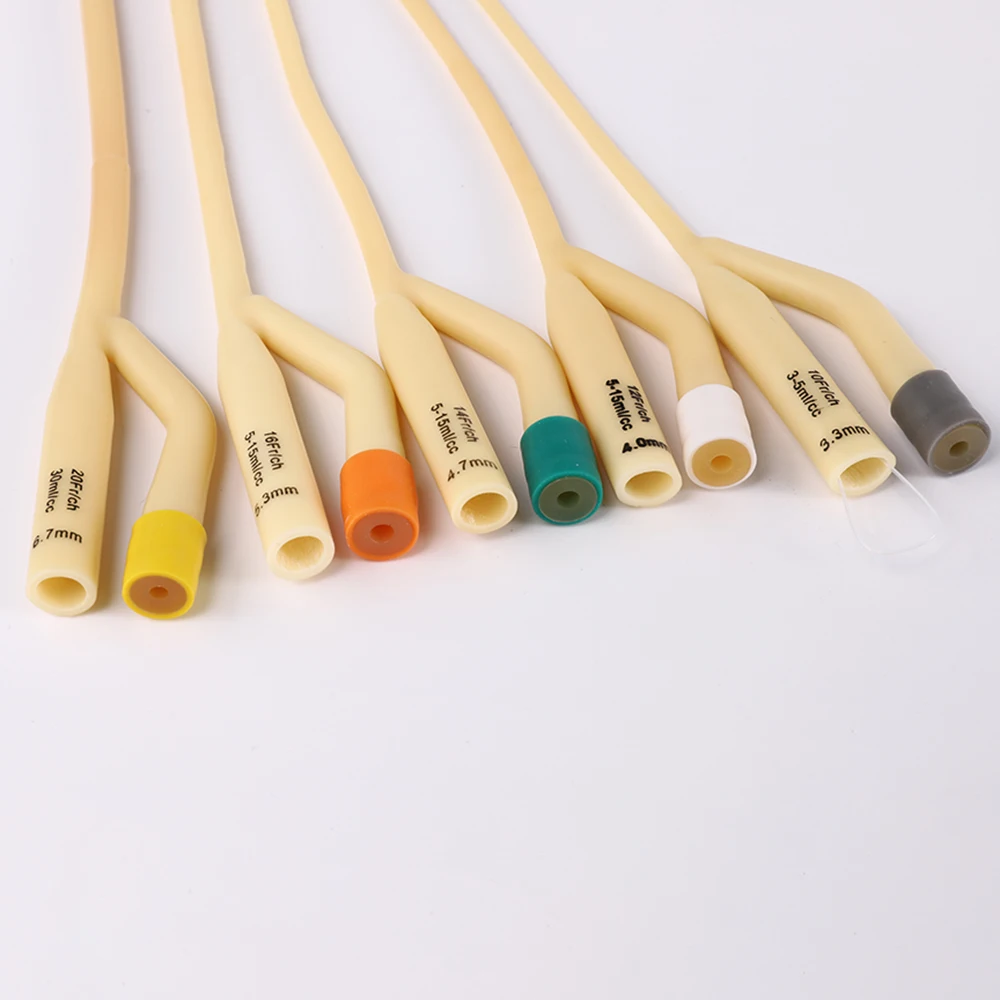 High-Quality Two-Way Latex Foley Catheter with Silicone Coating for Long-Term Use