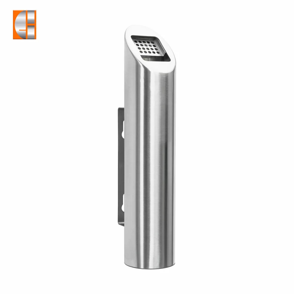 New design Cigarette bin Wall Mount Cigarette Butt Receptacle stainless steel ashtray