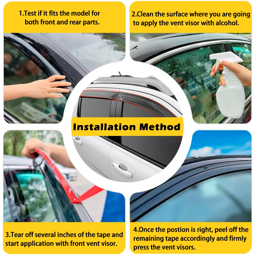 For TOYOTA HARRIER 2014-2020 XU60 Side Wind Guard Deflector Visor Other Exterior Accessories Car Channel Window Vent Visor