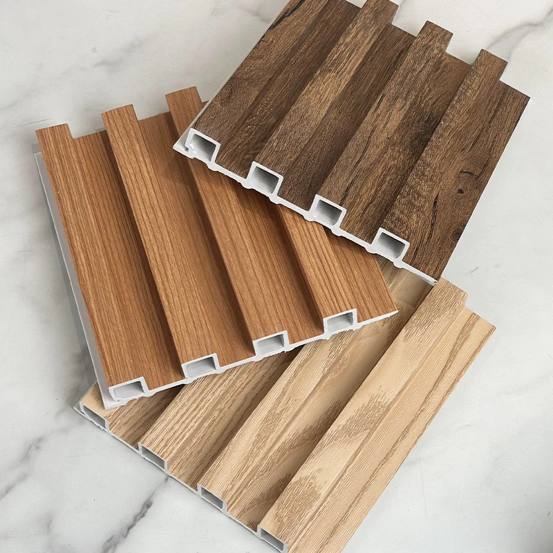 High quality high end bedroom wall decorations wpc interior fluted louver wall panel for interior