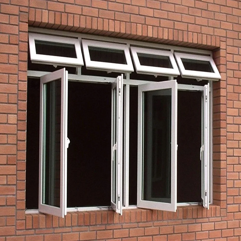 Maplemiles 70 Series Double Glazed UPVC Windows Windproof Pvc Casement Window for Home