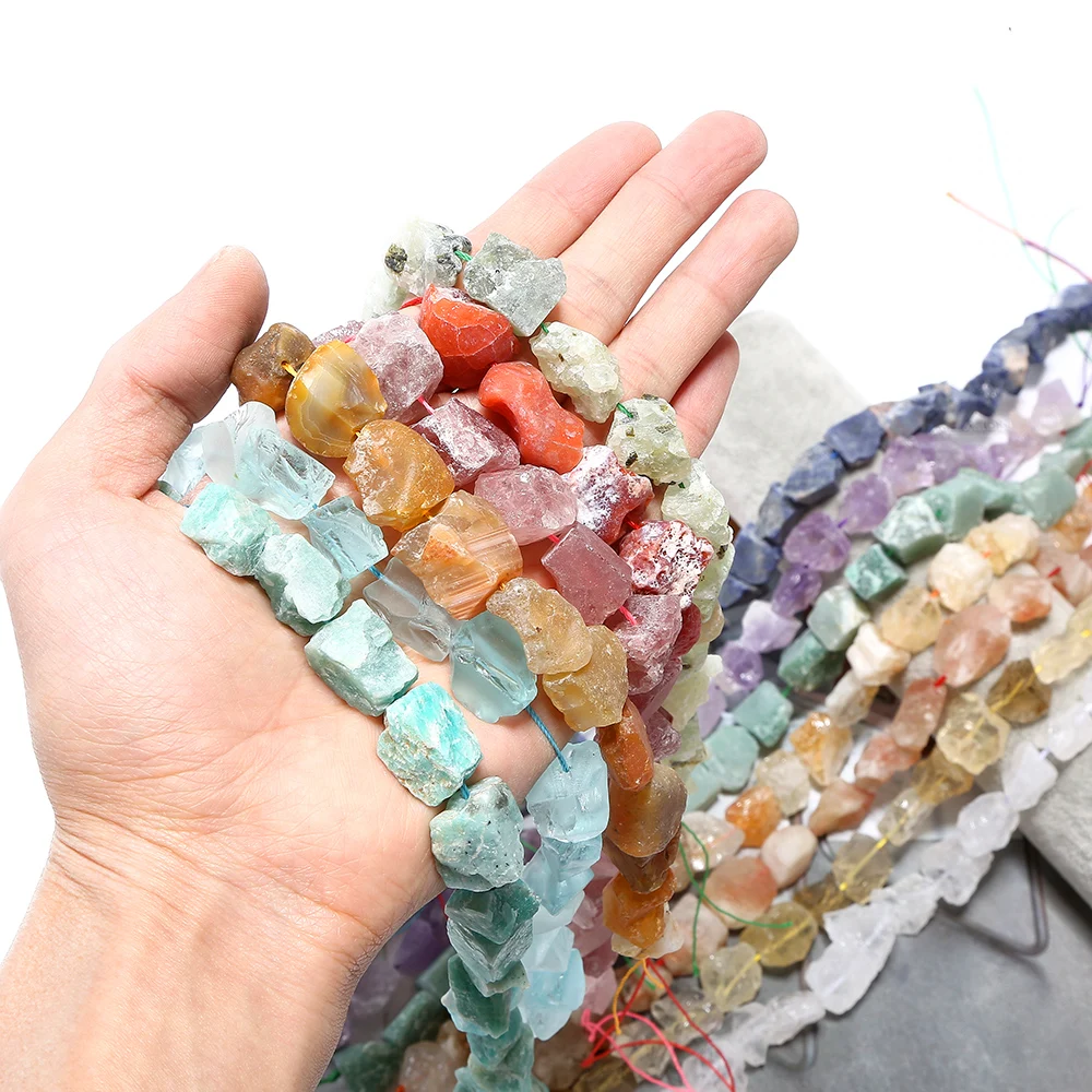 Big Rough Raw Stone Beads Large Irregular Original Genuine Real Stone Beads for DIY Jewelry Making