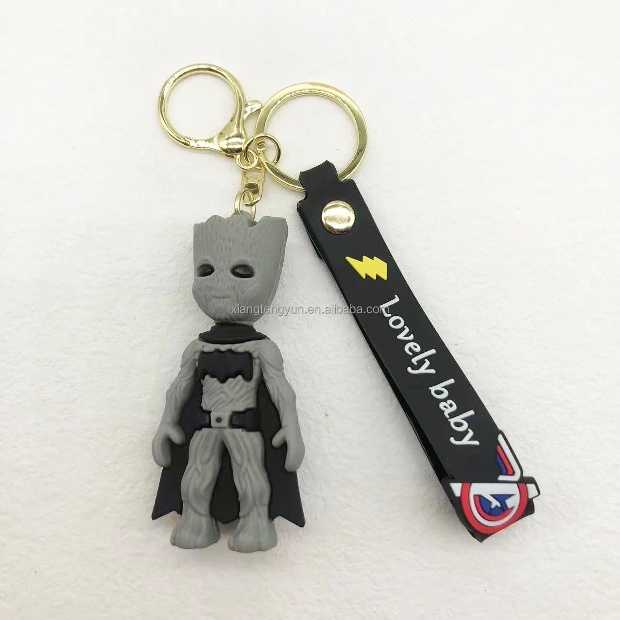 Personalized Promotion Gift Plastic Keychain Cute Cartoon Anime Rubber Pvc Keychain Custom Logo 2d 3d Soft Pvc Rubber Key Chains