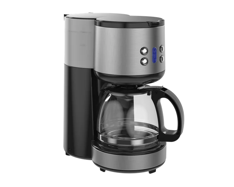 1000W Glass Carafe Coffee Machine  With Auto Shut Off And LCD Display