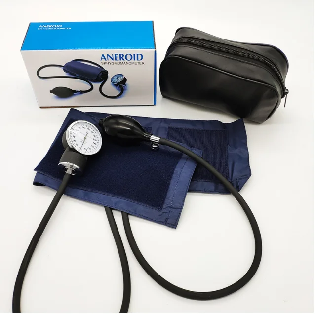 Manual blood pressure monitor watch strap stethoscope arm type sphygmomanometer mechanical tensiometer with stethoscope