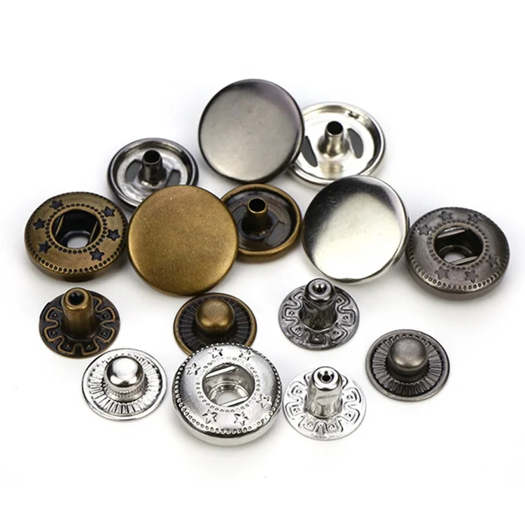 
OEKO-Tex 100 Customized Brass Sustainable snap Factory Direct Custom Nickel free Black Gold Brass Snap buttons for clothes 