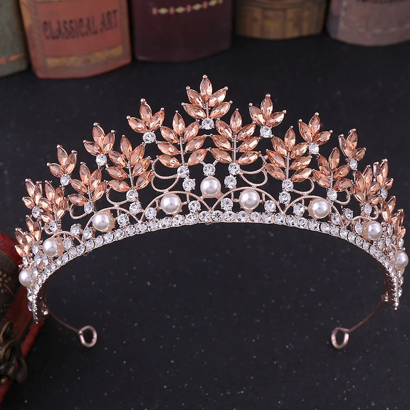 Alloy Rhinestone Crown Hair Accessories For Women Wedding Decoration Crown For Bridal Rhinestone Diadema Tiara Gift Wholesale