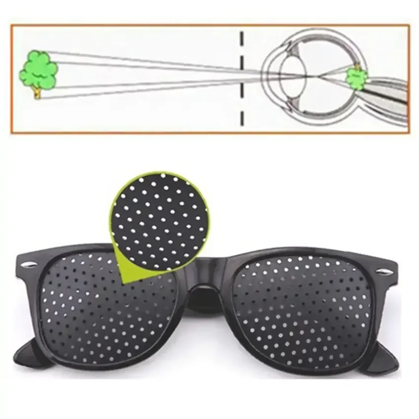 Promotional Oem Small Holes Glasses Corrected Eyeglasses Unisex Pinhole Glasses For Eye Training Exercise Eyesight Protection