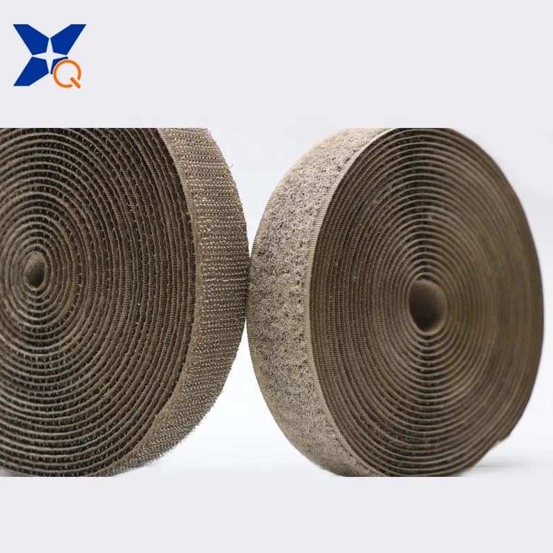 Conductive fiber filament yarn embed  s*ilver plated  hook loop tape shielding electromagnetic wave radiation sticking ribbon