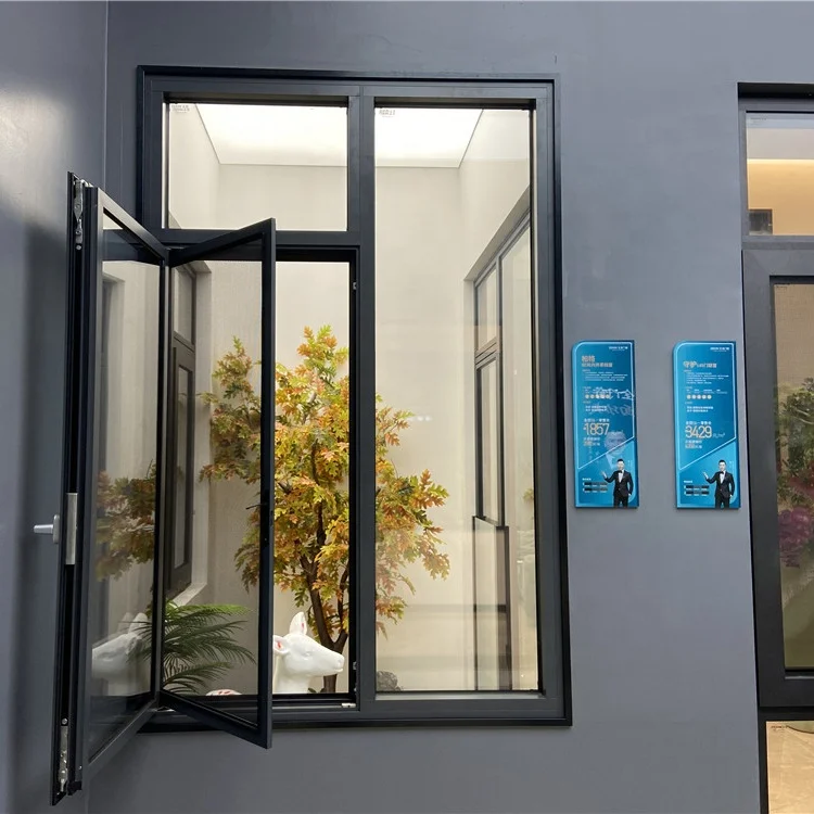 casement window customized Thermal insulation window bridge cutoff aluminum inner Hurricane-impact proof casement window