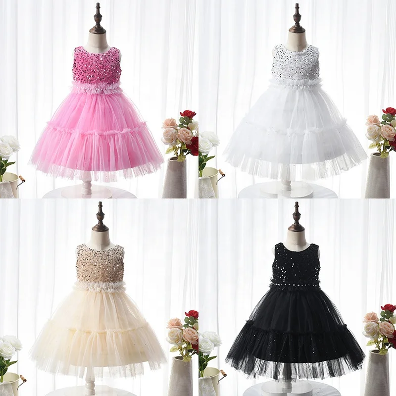 Flower Girls Dresses Satin Beautiful Design Kids 3 to 10 Years Children Performance Dress 3D Ball Gown Chiffon Sleeveless Amanda