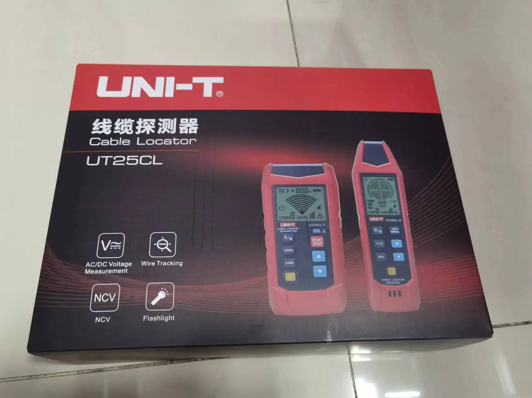 UNI-T Cable locator UT25CL Handheld Cable locator Detects Short Circuits Traces Underground Cables Voltage Measurement