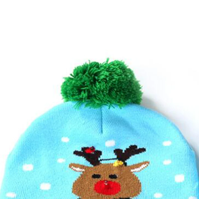 Parent-Child Adults Children Parents Family Party Knit Xmas Hat Christmas Hats Led Beanie Hat
