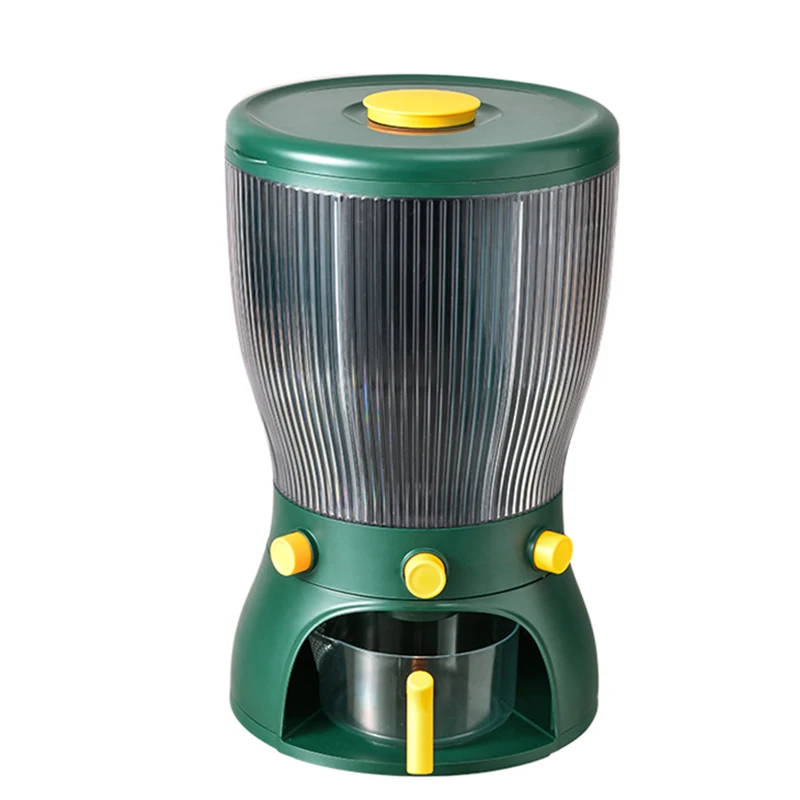 
rotatable plastic dry box food cereal rice dispenser storage Rice Bucket Rotating Grain Storage Tank 