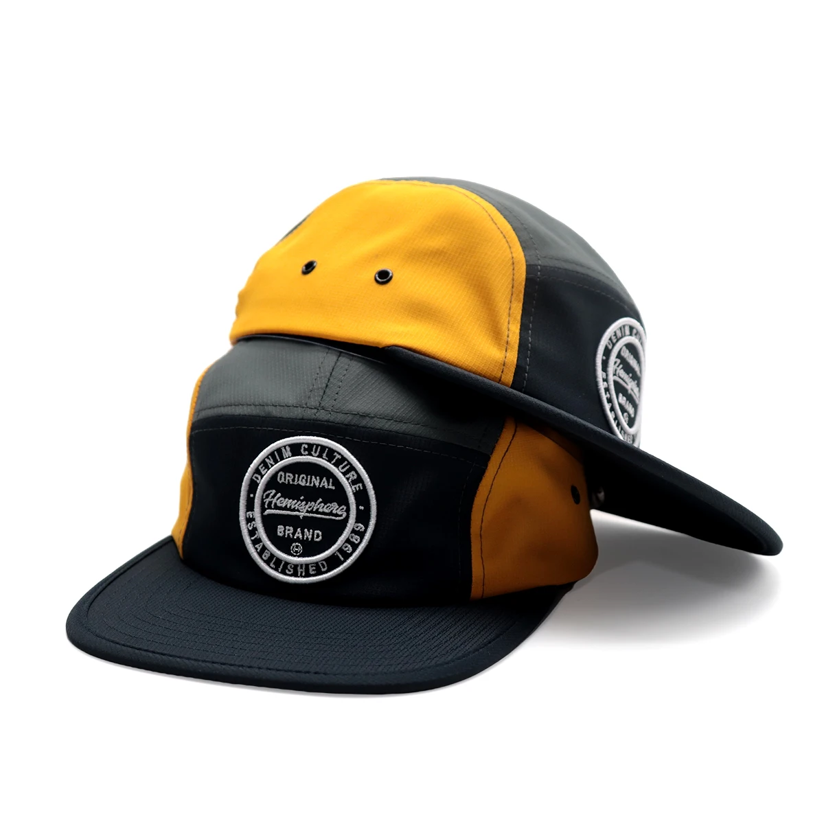 Snapback Cap Embroidered Logo Running Nylon Camp Custom 5 Panel Hat