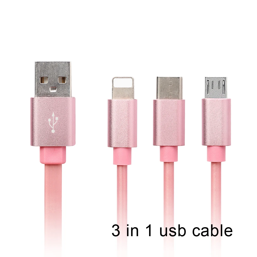  3 в 1 Выдвижной зарядный кабель micro usb Автоматический свернутый растягивающийся