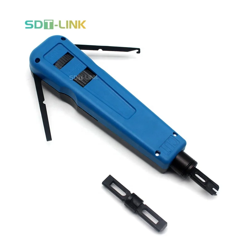 Network 914B Type 110 88 66 Impact Insertion RJ45 Punch Down Tool With Adjustable Spring Interchangeable Blade Hook Spudger