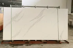 White Calacatta Glazed Marble Big Slabs Sintered Stone for Table Wall Countertop