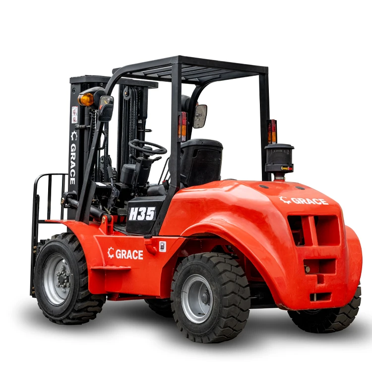 Rough terrain forklift 2WD 4WD EPA euro 5 engine 3 ton Gas LPG fork lift 3500kg gasoline forklift truck with side shifter