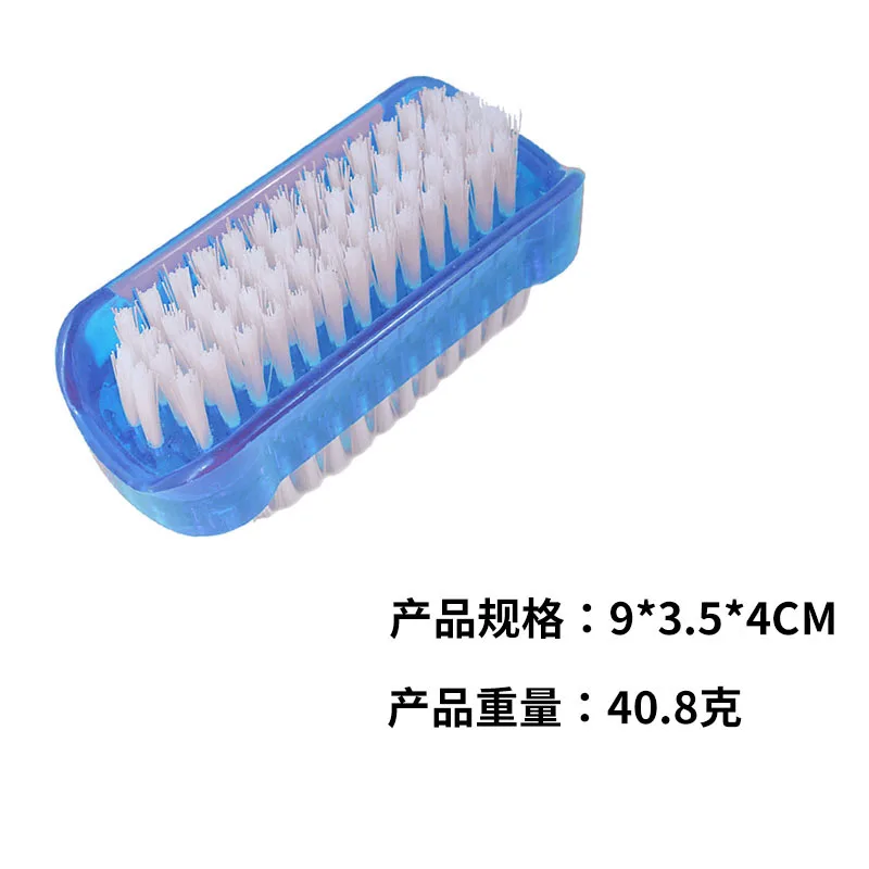 Plastic Double Sided Nail Dust Brush Nail Scrubber Cleaning Brush