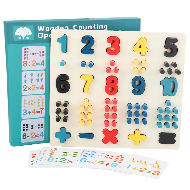 Kid Early educational toys econ-friendly EU standard good quality solid colorful 3D baby learning wood hand grasp puzzle