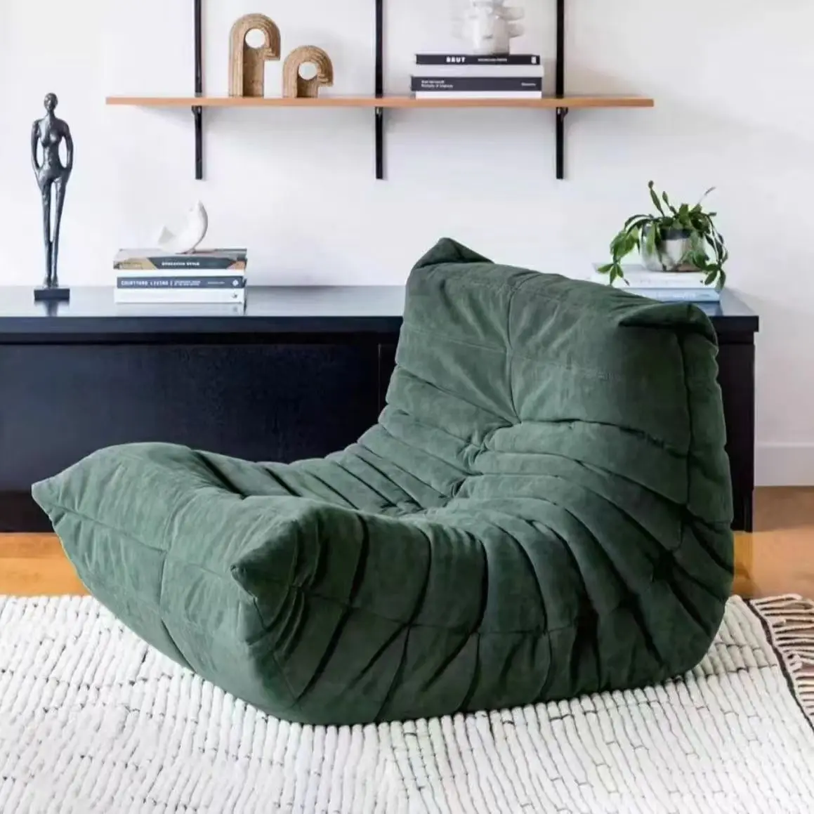 [Quality] Caterpillar couch can lie can sleep balcony lounge chair Bedroom living room single sofa chair