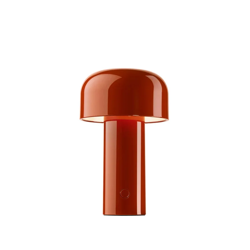 Беспроводная батарея Настольная лампа с регулируемой яркостью Цвет сенсорного управления свет минималистичный черный белый красный милый гриб металлический стол ночные светильники