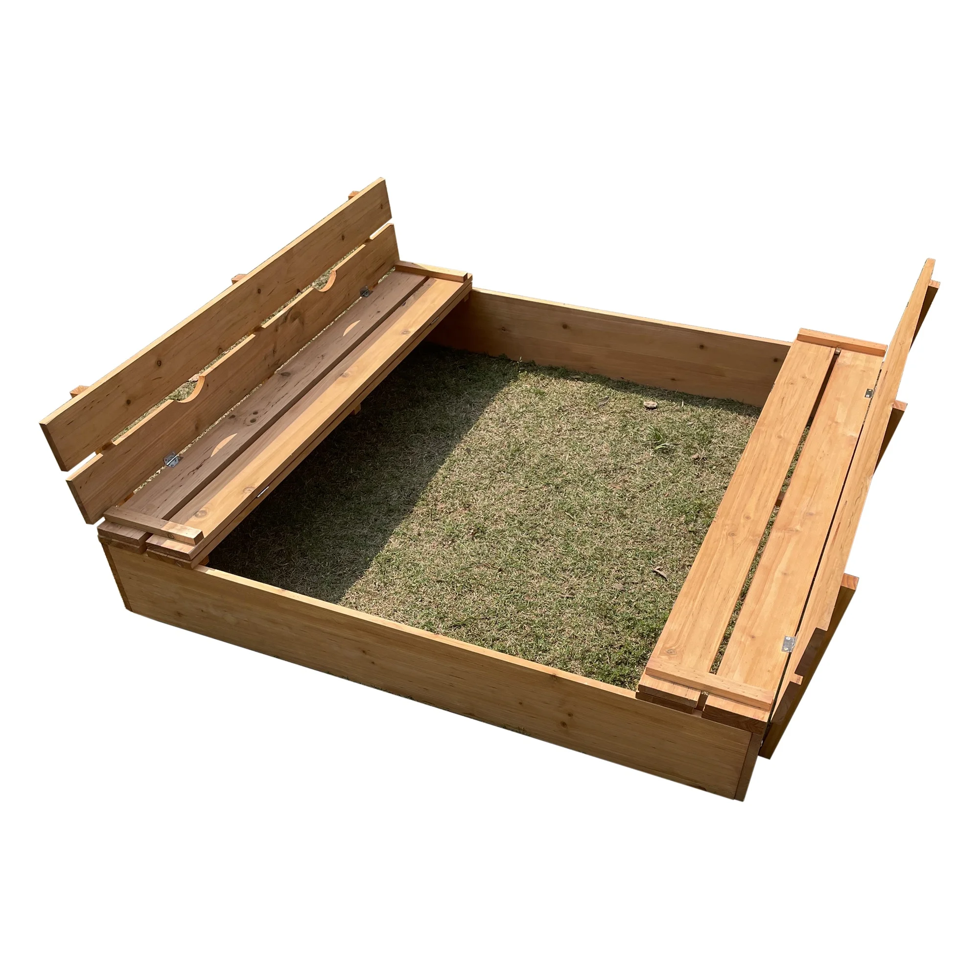 XTT013 Outdoor playing beach children wooden sandbox for kids natural color