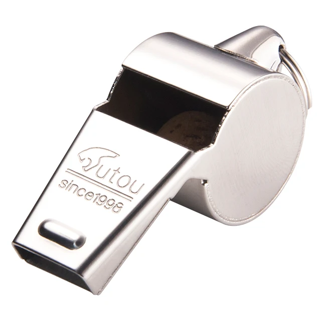 
Referee Bird Instrument Silver Copper Brass Metal Whistle With Lanyard 