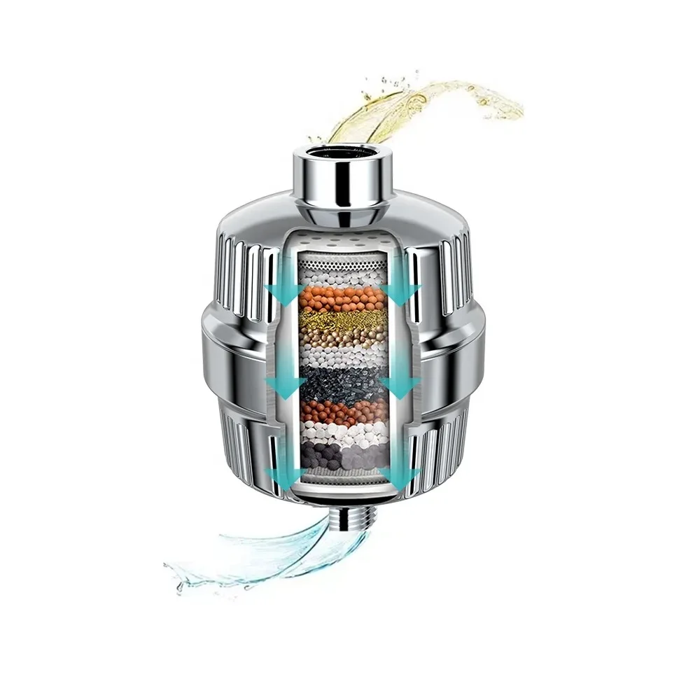 10 12 15 Stages Shower Head Water Filter High Output Revitalizing Shower Filter For Hard Water, Removing Chlorine And Fluoride