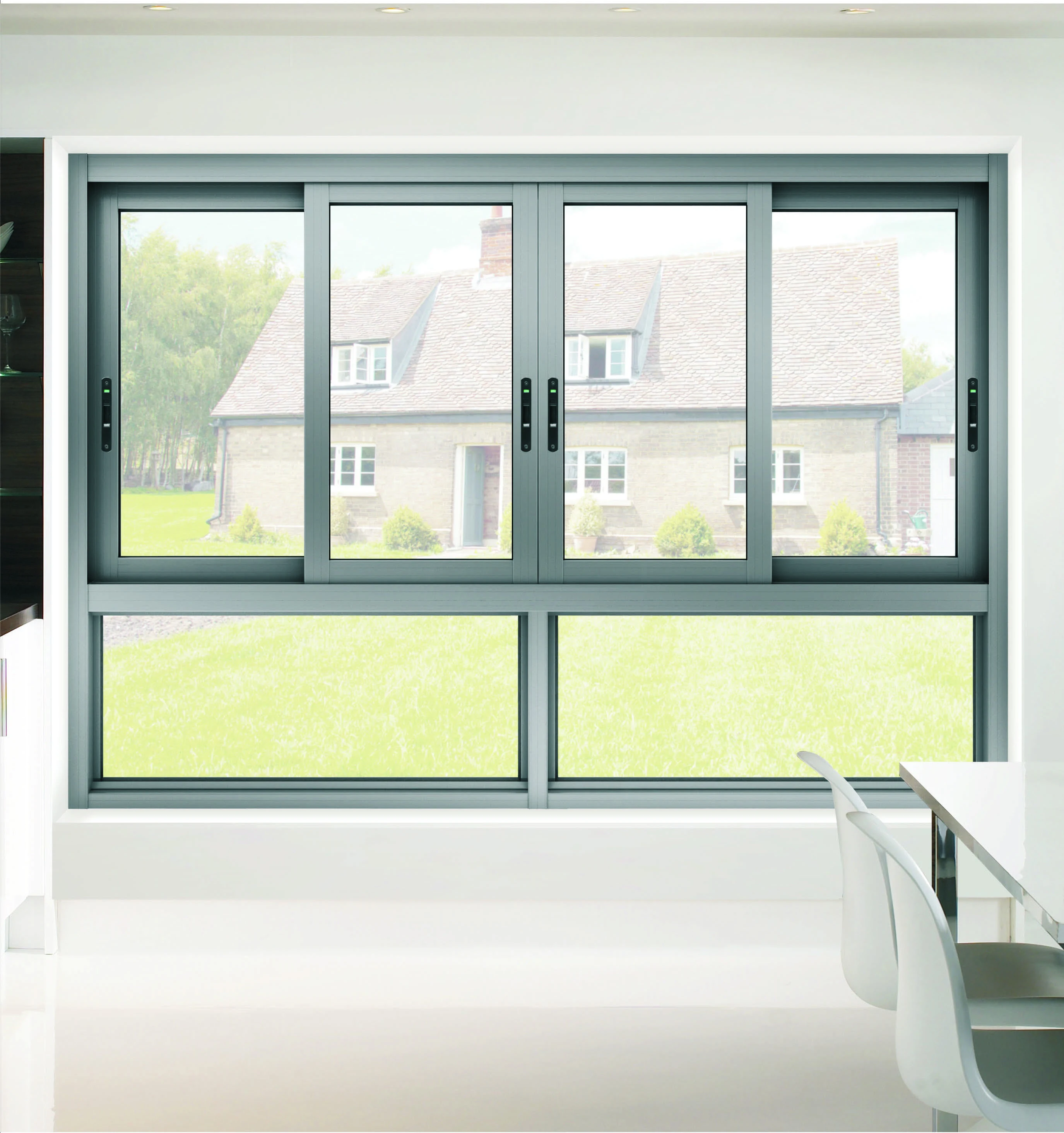 China latest aluminum glass sliding glass windows powder coating color sliding windows